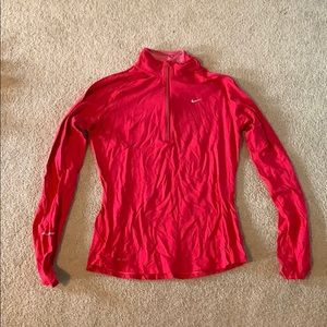 Pink nike dri-fit quarter zip